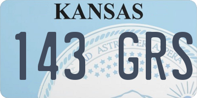 KS license plate 143GRS
