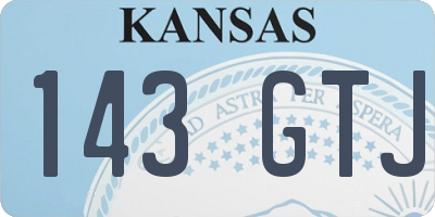 KS license plate 143GTJ