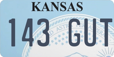 KS license plate 143GUT