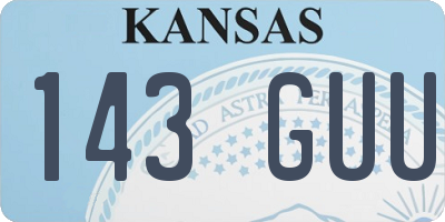 KS license plate 143GUU