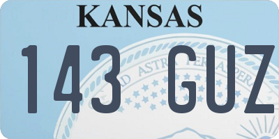 KS license plate 143GUZ
