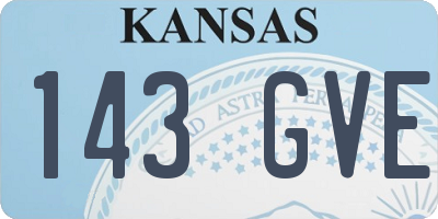 KS license plate 143GVE