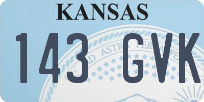 KS license plate 143GVK