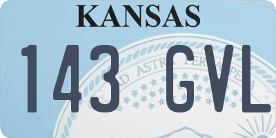 KS license plate 143GVL