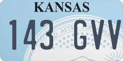 KS license plate 143GVV