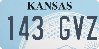 KS license plate 143GVZ