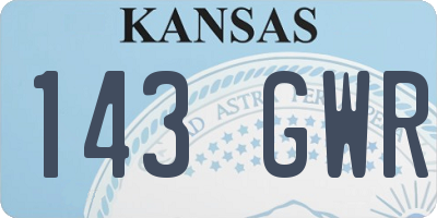 KS license plate 143GWR