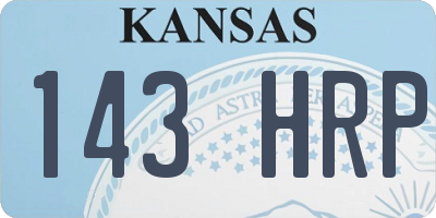 KS license plate 143HRP