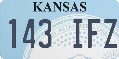 KS license plate 143IFZ