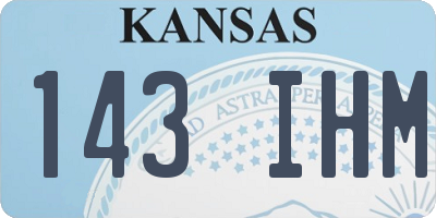 KS license plate 143IHM