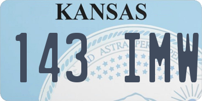KS license plate 143IMW
