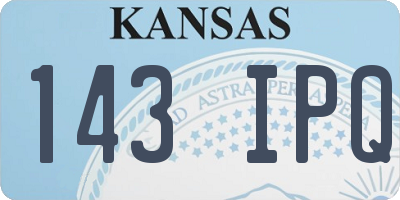 KS license plate 143IPQ