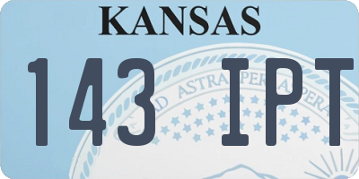KS license plate 143IPT