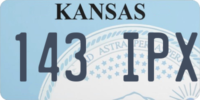 KS license plate 143IPX