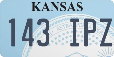 KS license plate 143IPZ