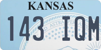 KS license plate 143IQM