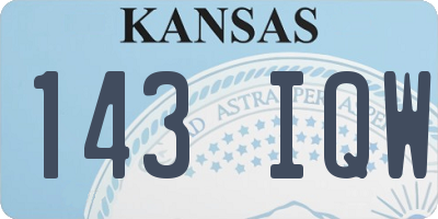 KS license plate 143IQW