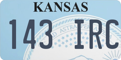 KS license plate 143IRC