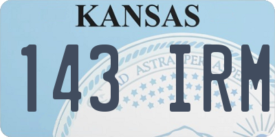 KS license plate 143IRM