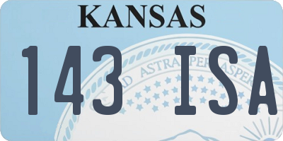 KS license plate 143ISA