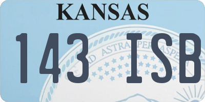 KS license plate 143ISB