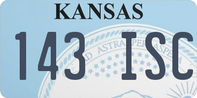 KS license plate 143ISC