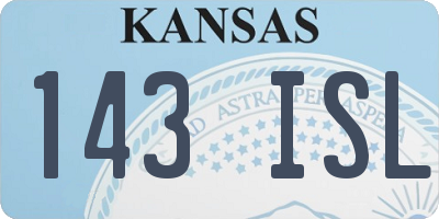 KS license plate 143ISL