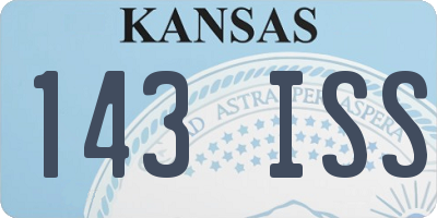 KS license plate 143ISS