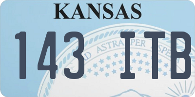 KS license plate 143ITB