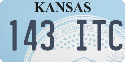 KS license plate 143ITC