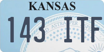 KS license plate 143ITF