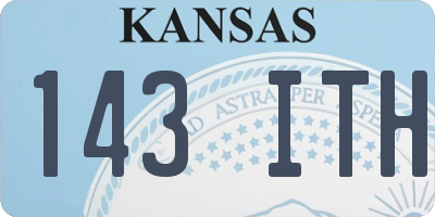 KS license plate 143ITH