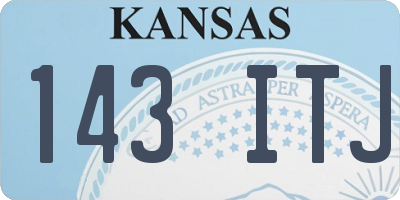 KS license plate 143ITJ