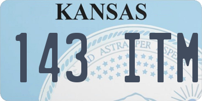KS license plate 143ITM