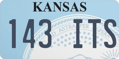 KS license plate 143ITS
