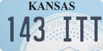 KS license plate 143ITT