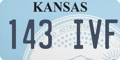 KS license plate 143IVF