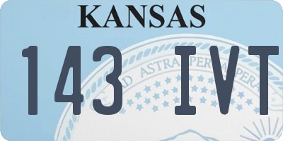 KS license plate 143IVT