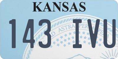 KS license plate 143IVU