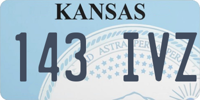KS license plate 143IVZ