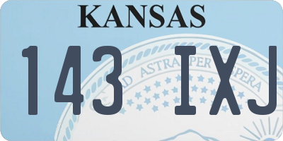 KS license plate 143IXJ
