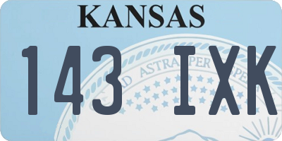 KS license plate 143IXK