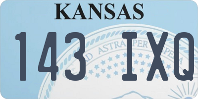 KS license plate 143IXQ