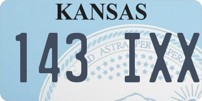 KS license plate 143IXX