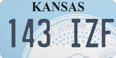 KS license plate 143IZF