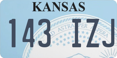 KS license plate 143IZJ