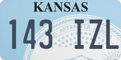 KS license plate 143IZL