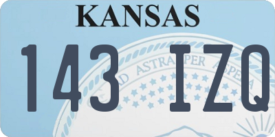 KS license plate 143IZQ