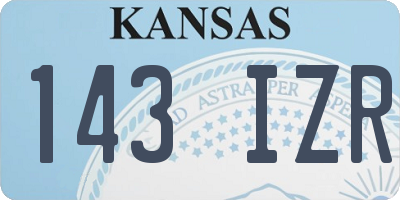 KS license plate 143IZR