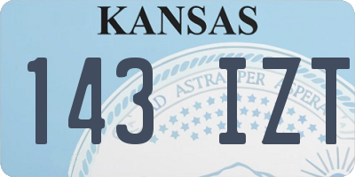 KS license plate 143IZT